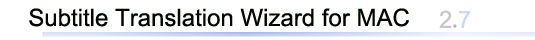 Subtitle Translation Wizard header